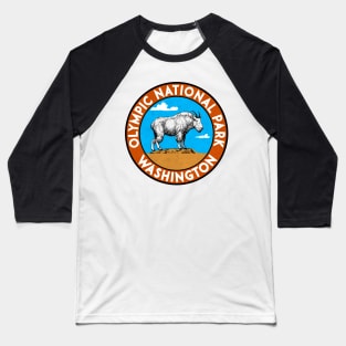 Olympic National Park Washington Vintage Mountain Goat Laptop Baseball T-Shirt